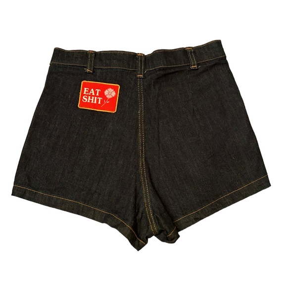 Sugar High Love Stoned Woody Short Denim Booty short with pockets Naughty words - Picture 13 of 15